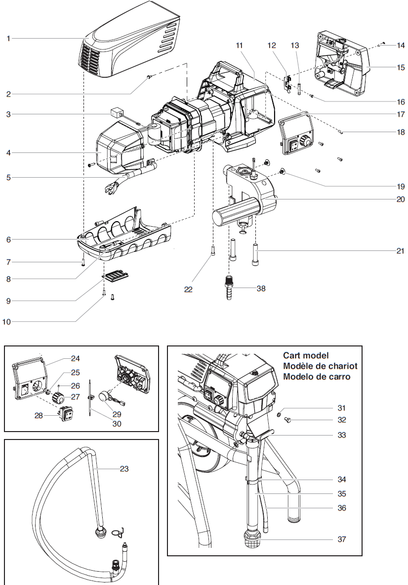 RentSpray 600 Impact Main Assembly